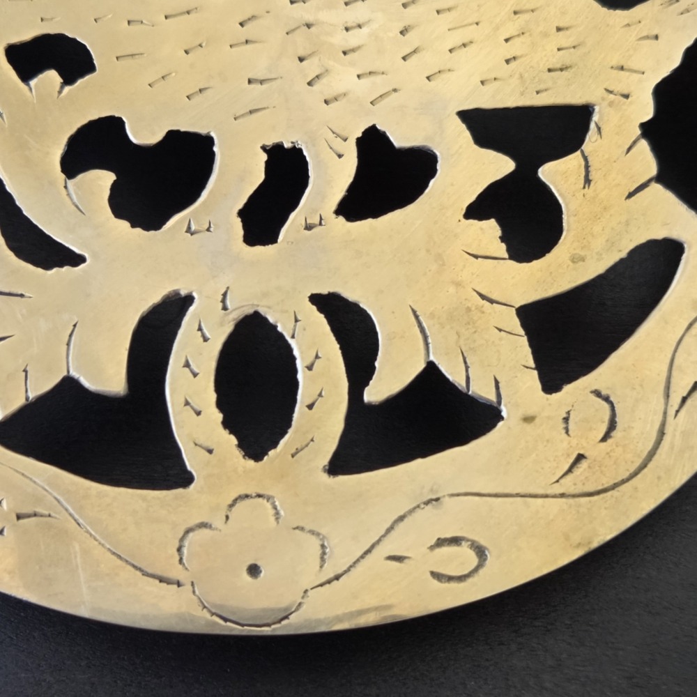 Vintage Mottahedeh Metropolitan Museum Of Art Brass Eagle Phoenix Trivet India - Picture 7 of 11